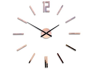 Duży zegar ścienny-ModernClock Carlo BrązoweLustro