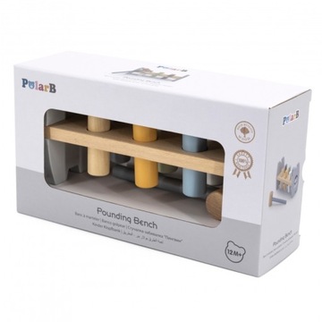 ДЕРЕВЯННЫЙ МОЛОТОК С ПОЛЯРНЫМ ПИНГВИНОМ ВИГА-МОНТЕССОРИ