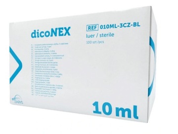 STRZYKAWKI 3 CZĘŚCIOWE LUER 10ml 100 szt
