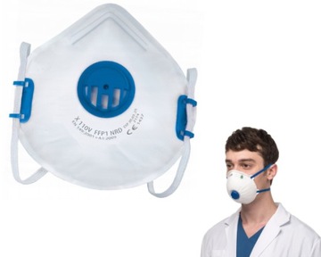 PÓŁMASKA przeciwpyłowa Z ZAWORKIEM filtrująca FFP2 MASKA ochronna BHP P2