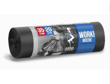 Worki na śmieci Anna Zaradna czarne 35l 20szt.