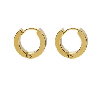 Kolczyki złote koła stal chirurgiczna Lolita Accessories 1cm PREMIUM!