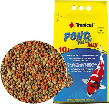 TROPICAL Pond Pellet Mix 1,3kg/10L Pokarm do Oczka Wodnego Stawu