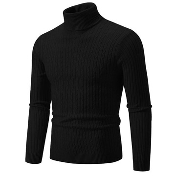 Autumn and Winter Men's New Warm High Neck Solid E