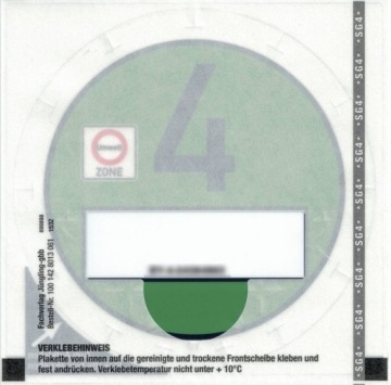 Наклейка EURO 4, Umweltzone - ОРИГИНАЛ