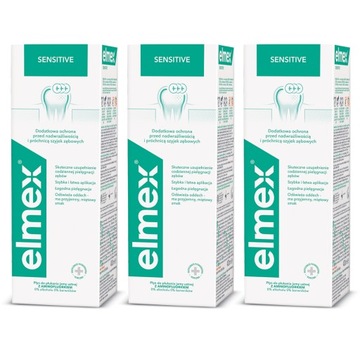 elmex SENSITIVE Płyn do zębów wrażliwych 3x400 ml