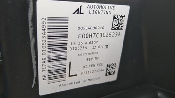 JEEP COMPASS 17- SVĚTLO LEVÝ PŘEDNÍ BI XENON LED NOVÁ ORIGINÁLNÍ