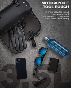 СУМКА НА ВИЛКУ ДЛЯ МОТОЦИКЛА, УНИВЕРСАЛЬНАЯ ПУ КОЖА