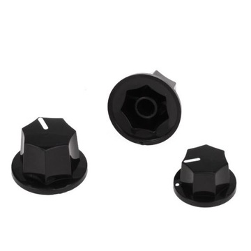 3 PCS Black vintage Volume skirted Knobs
