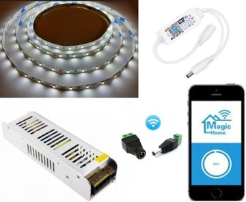 ZESTAW 18m TASMA 1080 LED BIALY ZIMNY 2835 WiFi