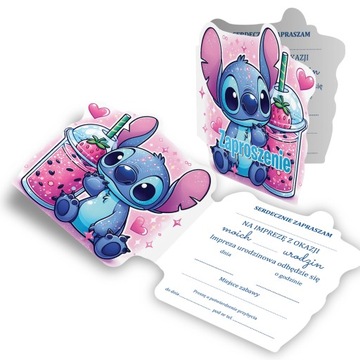 ZAPROSZENIE ZAPROSZENIA NA URODZINY DZIECKA LILO I STICH ANGEL OHANA Y4