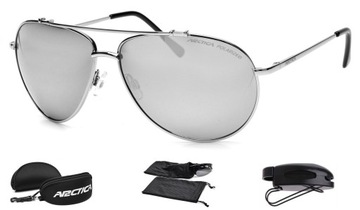 OKULARY ARCTICA S-157 AVIATOR PILOTKI POLARYZACJA + GRATISY