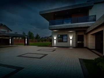 Уличный светодиодный настенный светильник 2х3Вт 4000К IP54 серый