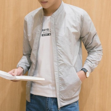 Летняя куртка с воротником-стойкой, быстросохнущая, однотонная, M