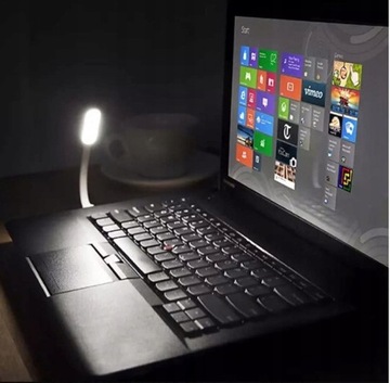 Lampka do Notebooka Laptopa USB silikonowa CZARNA