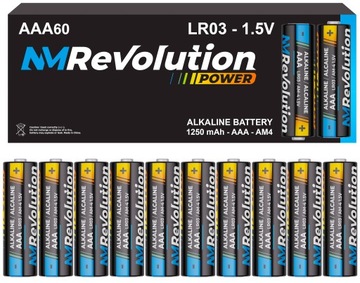 60x BATERIE ALKALICZNE AAA PALUCH R3 LR03 STRONG