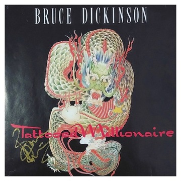 BRUCE DICKINSON Tattoed Millionaire winyl AUTOGRAF