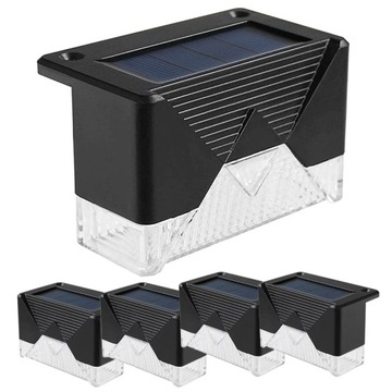 LAMPKI SOLARNE 4 SZT OGRODOWE LED NA SCHODY TARAS PŁOT CZUJNIK ZMIERZCHU