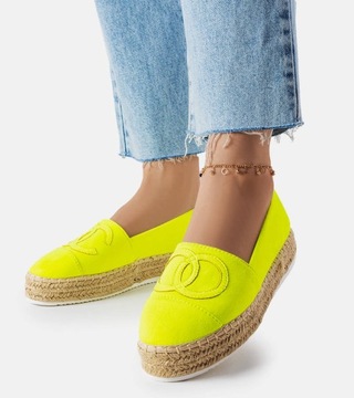 Hers Neonowe espadryle na platformie Southfield r. 37