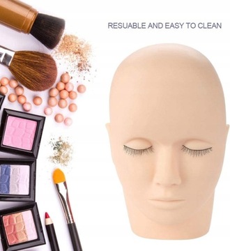 Силиконовый тренировочный манекен для тренировки ресниц, бровей, макияжа.