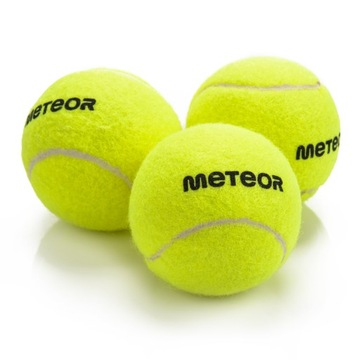 Piłki do tenisa ziemnego piłeczki tenisowe Meteor Zestaw 3 sztuki