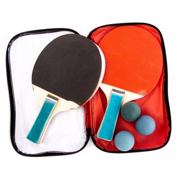 PING PONG ZESTAW PALETKI W POKROWCU PIŁECZKI