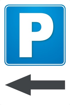 Указатель направления ПАРКОВКА СЛЕВА 20х30