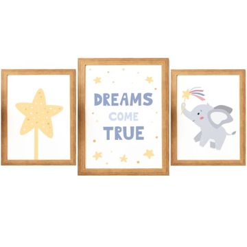 Набор из 3 детских плакатов с надписью 