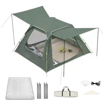 Camping travel Tent SunProof WindProof Quick-Opening Tent Green R. S