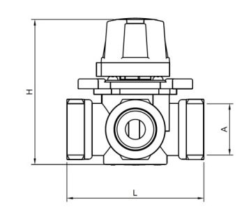 Трехходовой клапан Ду 32 5/4 дюйма