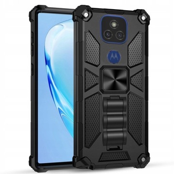 ETUI PANCERNE MAGNET STAND DO MOTO E7 PLUS + SZKŁO