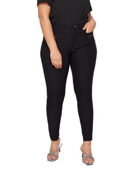 ZIZZI ELEGANCKIE CZARNE SPODNIE SUWACZKI 812A 48