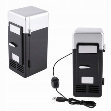 MAŁA LED LODÓWKA SAMOCHODOWA USB CZARNY