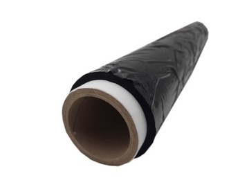 FOLIA STRETCH 1,00 KG CZARNA - 50cm/23mic/160% 60m do pakowania owijania