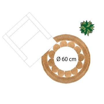 Dywan dekoracyjny okrągły pleciony z juty 120 cm