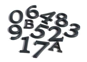 CYFRY NUMER NUMEREK NA DRZWI ZNAL 5CM 7 GRAFIT