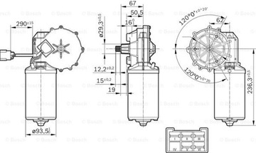 MOTOR STĚRAČE BOSCH 0 986 337 451