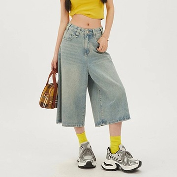 2024 Y2k Retro Women Low Waisted Black Wash Croppe