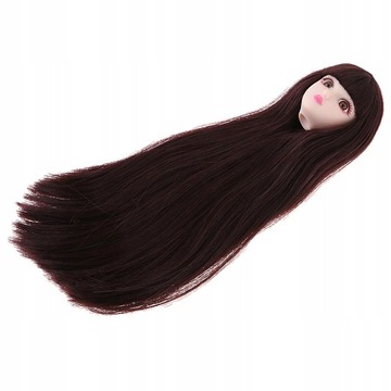 Rzeźba głowy z brązową peruką dla 1/6