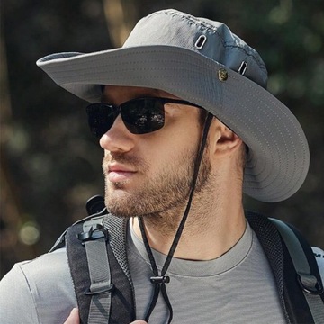 Шляпа от солнца с защитой от ультрафиолета, широкополая шляпа для летнего туризма, рыбалки, дышащая