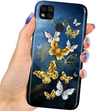 Etui MOTYLKI do Xiaomi Redmi 9C + SZKŁO