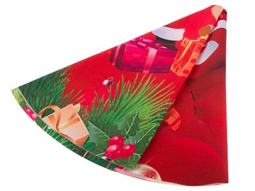 DYWANIK POD CHOINKĘ MATA ŚWIĄTECZNA OSŁONA POKROWIEC NA PREZENTY OKRAGŁY