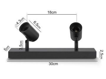 Светодиодный потолочный светильник РЕГУЛИРУЕМАЯ рейка 2x E27 Modern LOFT Strip