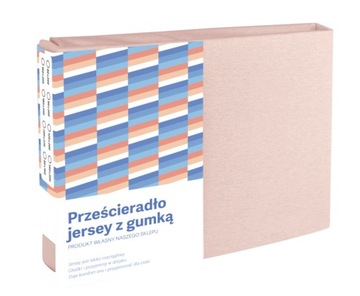 PRZEŚCIERADŁO JERSEY Z GUMKĄ PUDROWY RÓŻ 90X200 RÓŻOWE BAWEŁNIANE GĘSTE