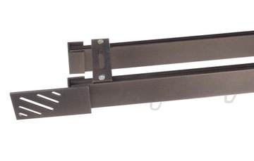 KARNISZ SZYNA ALUMINIOWA SUFITOWA PODWÓJNA 370 cm
