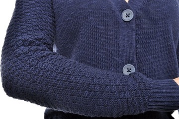 WRANGLER sweter NAVY knitted RP LONG CARDIGAN S 36