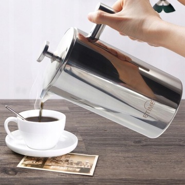 ПОРШНЕВАЯ КОФЕВАРКА 1000МЛ СЕРЕБРЯНАЯ