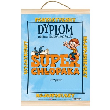 Dyplom z wałeczkami dla Pracownika Dzień Chłopaka