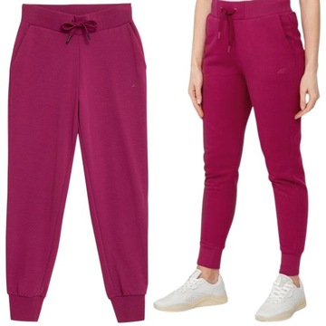 4F SPODNIE DRESOWE DAMSKIE BAWEŁNIANE JOGGERY WYGODNE NA CO DZIEŃ r. XL