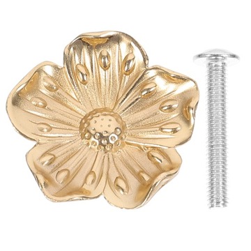 ЛАТУННАЯ ДВЕРНАЯ РУЧКА В ФОРМЕ ЦВЕТКА, ЭЛЕГАНТНАЯ